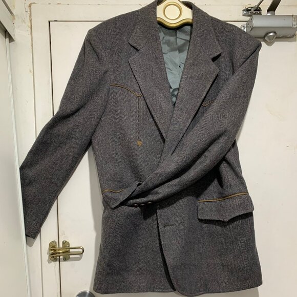 VINTAGE PENDLETON WESTERN LONG TWEED SPORT JACKETS SIZE L - Picture 10 of 13